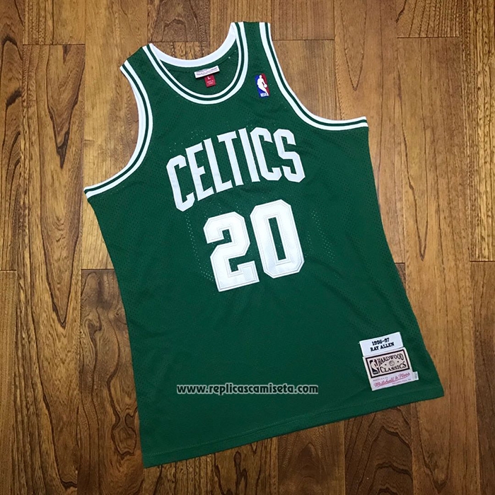 Camiseta Boston Celtics Ray Allen #20 Mitchell & Ness 1996-97 Verde